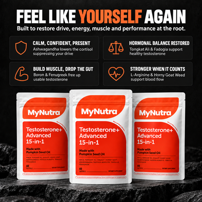 MyNutra® - Testosterone+ Advanced 15-in-1 Softgels