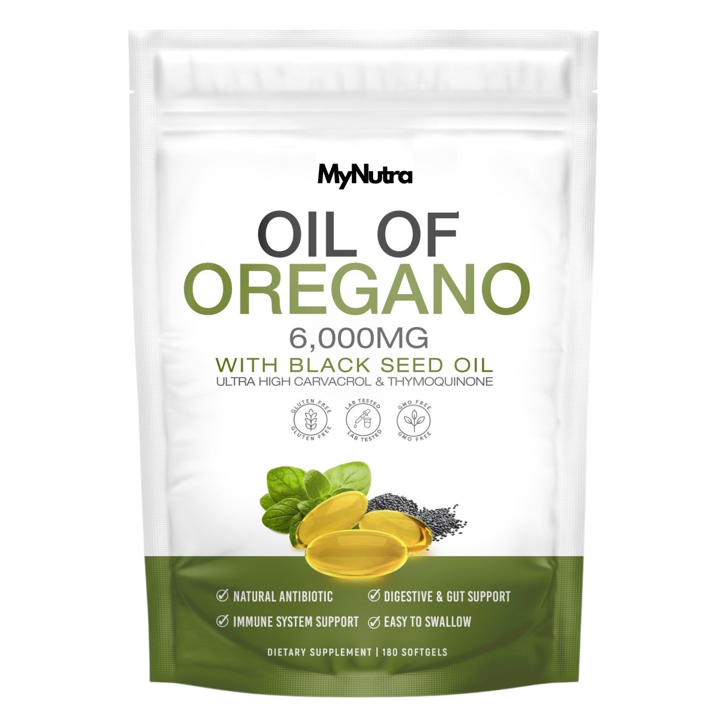 MyNutra® - Oil of Oregano with Black Seed Oil (300 Softgels)